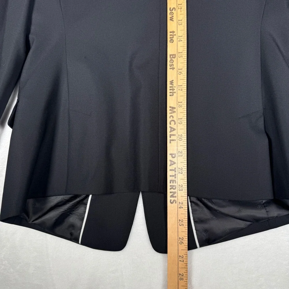 Banana Republic Womens 10 Wool Blend Suit Set Black Blazer Martin Fit Pants - Picture 14 of 16